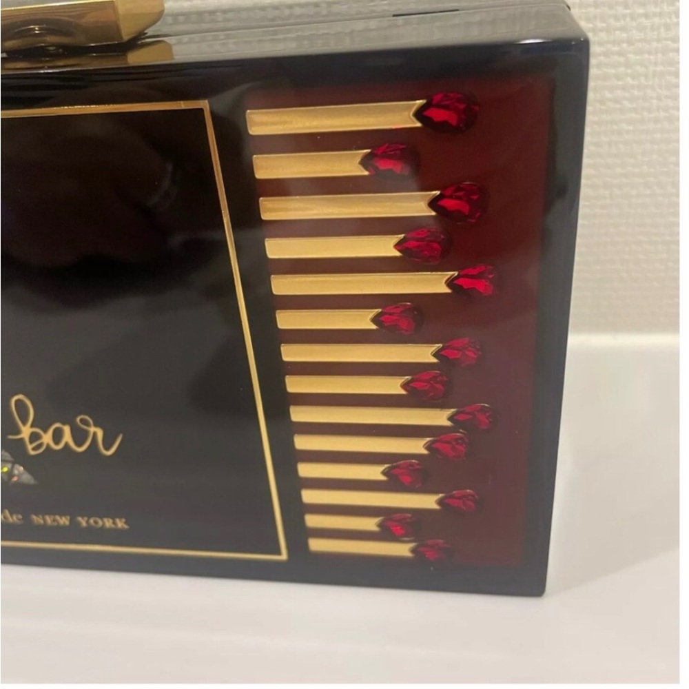 RARE NWT Unopened Kate Spade “Perfect Match” Matchbox Embellished Resin Clutch - Picture 2 of 12